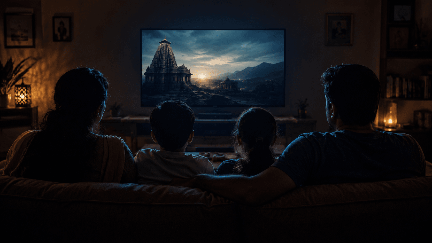 Family watching together